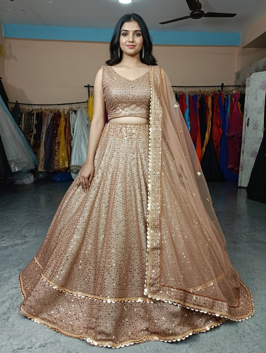 L203, Light Golden Brown Lahanga , Size (All) Style Icon www.dressrent.in L203, Light Golden Brown Lahanga , Size (All) Style Icon www.dressrent.in