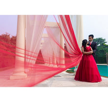 Load image into Gallery viewer, G127 (3), Wine Prom Infinity Prewedding Shoot Trail Gown, Size, (XS-30 to XL-40)