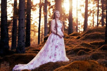 Load image into Gallery viewer, G210 (7), Light Pink Floral Prewedding Shoot Ball Trail Gown, Size (XS-30 to 4 XL -48)