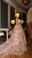 Load image into Gallery viewer, G210 (7), Light Pink Floral Ball Gown with Trail, Size (XS-30 to 4XL -48)