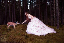 Load image into Gallery viewer, G210 (7), Light Pink Floral Prewedding Shoot Ball Trail Gown, Size (XS-30 to 4 XL -48)