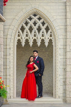 Load image into Gallery viewer, G127 (3), Wine Prom Infinity Prewedding Shoot Trail Gown, Size, (XS-30 to XL-40)