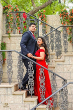 Load image into Gallery viewer, G127 (3), Wine Flower Prom Ball Gown, Size (XS-30 to XL-40)