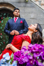 Load image into Gallery viewer, G127 (3), Wine Flower Prom Ball Gown, Size (XS-30 to XL-40)