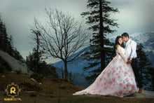 Load image into Gallery viewer, G210 (7), Light Pink Floral Maternity Shoot Baby Shower Trail Gown, Size (XS-30 to 4XL-48)