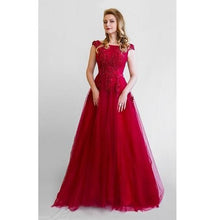 Load image into Gallery viewer, G127 (3), Wine Prom Infinity Prewedding Shoot Trail Gown, Size, (XS-30 to XL-40)