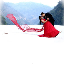 Load image into Gallery viewer, G127 (3), Wine Prom Infinity Prewedding Shoot Trail Gown, Size, (XS-30 to XL-40)
