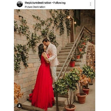 Load image into Gallery viewer, G127 (3), Wine Prom Infinity Prewedding Shoot Trail Gown, Size, (XS-30 to XL-40)