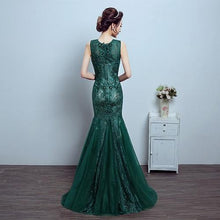 Load image into Gallery viewer, G78, Green Lace Tube Mermaid Gown, Size (XS-30 to L-36)