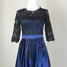 Load image into Gallery viewer, G101 (5) Blue and Black Pre Wdding Gown, Size (XS-30 to 4XL-48)