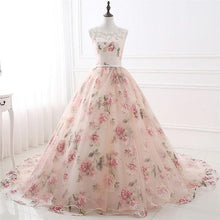 Load image into Gallery viewer, G210 (7), Light Pink Floral Prewedding Shoot Ball Trail Gown, Size (XS-30 to 4 XL -48)