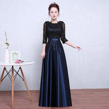 Load image into Gallery viewer, G101 (5) Blue and Black Pre Wdding Gown, Size (XS-30 to 4XL-48)
