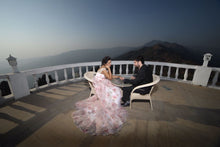 Load image into Gallery viewer, G210 (7), Light Pink Floral Prewedding Shoot Ball Trail Gown, Size (XS-30 to 4 XL -48)