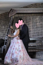 Load image into Gallery viewer, G210 (7), Light Pink Floral Ball Gown with Trail, Size (XS-30 to 4XL -48)