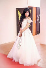 Load image into Gallery viewer, G11, Peach Floral Ball Gown, Size (XS-30 to L-38)