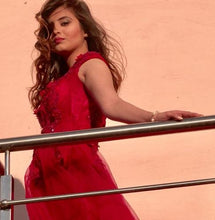 Load image into Gallery viewer, G127 (3), Wine Flower Prom Ball Gown, Size (XS-30 to XL-40)