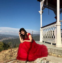 Load image into Gallery viewer, G127 (3), Wine Flower Prom Ball Gown, Size (XS-30 to XL-40)