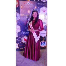 Load image into Gallery viewer, G92 (11), Dark Wine Satin Ball Gown, Size (XS-30 to XXXL-46),