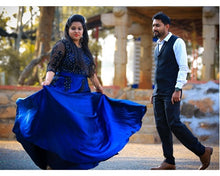 Load image into Gallery viewer, G101 (5)  Blue and Black Gown, Size (XS-30 to 4XL-48)