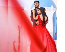 Load image into Gallery viewer, G127 (3), Wine Prom Infinity Prewedding Shoot Trail Gown, Size, (XS-30 to XL-40)