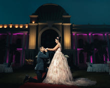 Load image into Gallery viewer, G210 (7), Light Pink Floral Prewedding Shoot Ball Trail Gown, Size (XS-30 to 4 XL -48)