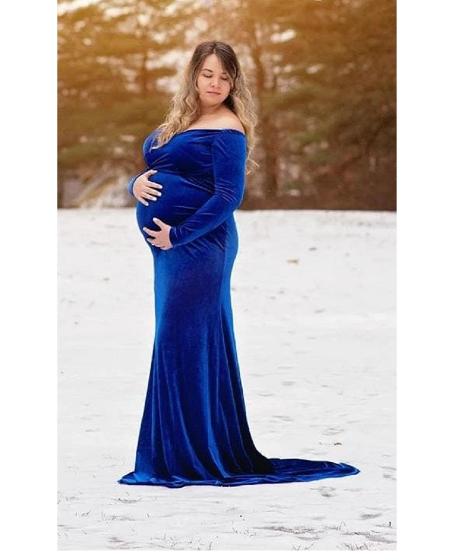 navy blue velvet maternity dress Navy Velvet Sweetheart Button Accent Maternity Dress