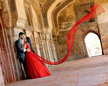 Load image into Gallery viewer, G127 (3), Wine Prom Infinity Prewedding Shoot Trail Gown, Size, (XS-30 to XL-40)