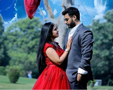 Load image into Gallery viewer, G127 (3), Wine Prom Infinity Prewedding Shoot Trail Gown, Size, (XS-30 to XL-40)