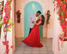 Load image into Gallery viewer, G127 (3), Wine Flower Prom Ball Gown, Size (XS-30 to XL-40)