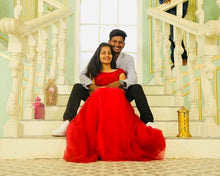 Load image into Gallery viewer, G127 (3), Wine Prom Infinity Prewedding Shoot Trail Gown, Size, (XS-30 to XL-40)