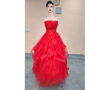 Load image into Gallery viewer, G230, Red Tub Top Ball Gown, Size (XS-30 to XL-40)