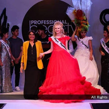 Load image into Gallery viewer, G123, Luxury Wine Puffy Cloud Trail Big Ball Gown, Size (XS-30 to L-38)