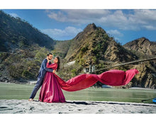 Load image into Gallery viewer, G92 (11), Dark Wine Satin Ball Gown, Size (XS-30 to XXXL-46),
