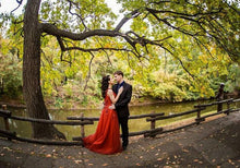 Load image into Gallery viewer, G127 (3), Wine Flower Prom Ball Gown, Size (XS-30 to XL-40)