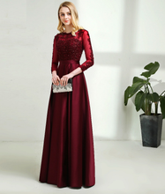 Load image into Gallery viewer, G92 (11), Dark Wine Satin Ball Gown, Size (XS-30 to XXXL-46),