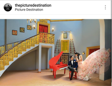 Load image into Gallery viewer, G210 (7), Light Pink Floral Prewedding Shoot Ball Trail Gown, Size (XS-30 to 4 XL -48)