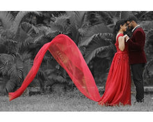 Load image into Gallery viewer, G127 (3), Wine Prom Infinity Prewedding Shoot Trail Gown, Size, (XS-30 to XL-40)
