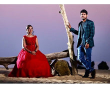 Load image into Gallery viewer, G127 (3), Wine Prom Infinity Prewedding Shoot Trail Gown, Size, (XS-30 to XL-40)