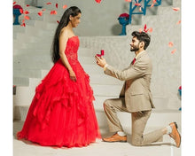 Load image into Gallery viewer, G230, Red Tub Top Ball Gown, Size (XS-30 to XL-40)
