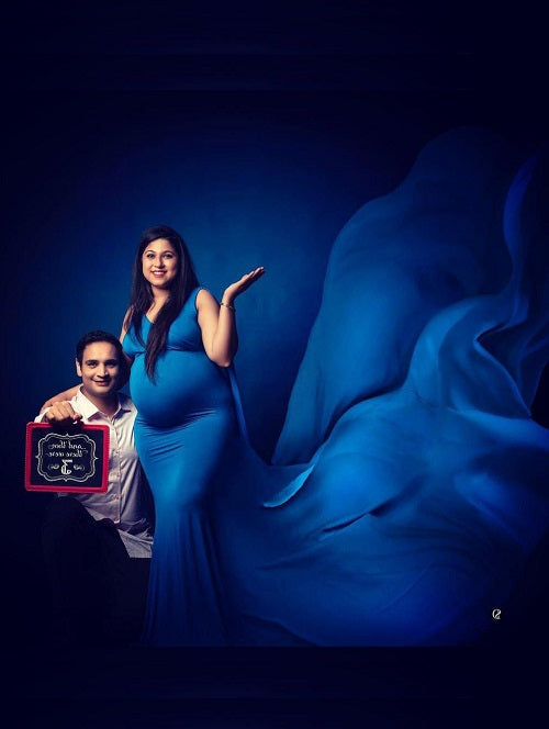 G222, Cyan Blue Maternity Veil Trail Baby Shower Gown, Size(All) Style Icon www.dressrent.in G222, Cyan Blue Maternity Veil Trail Baby Shower Gown, Size(All) Style Icon www.dressrent.in