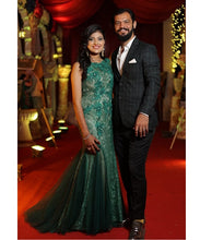 Load image into Gallery viewer, G78, Green Lace Tube Mermaid Gown, Size (XS-30 to L-36)