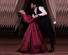 Load image into Gallery viewer, G92 (11), Dark Wine Satin Ball Gown, Size (XS-30 to XXXL-46),
