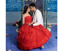Load image into Gallery viewer, G230, Red Tub Top Ball Gown, Size (XS-30 to XL-40)
