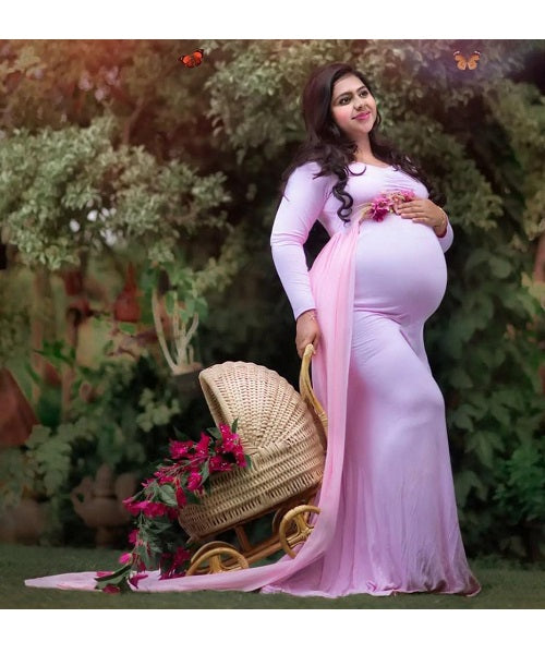 strapless open back dress G156 (5) Pink Maternity Shoot Trail Baby Shower Lycra Body Fit Gown, S –  Style Icon www.dressrent.in