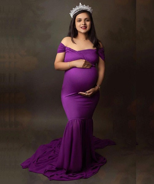 G218,(3) Purple Maternity Shoot Trail Baby Shower Lycra Body Fit Gown, Style Icon www.dressrent.in G218,(3) Purple Maternity Shoot Trail Baby Shower Lycra Body Fit Gown, Style Icon www.dressrent.in