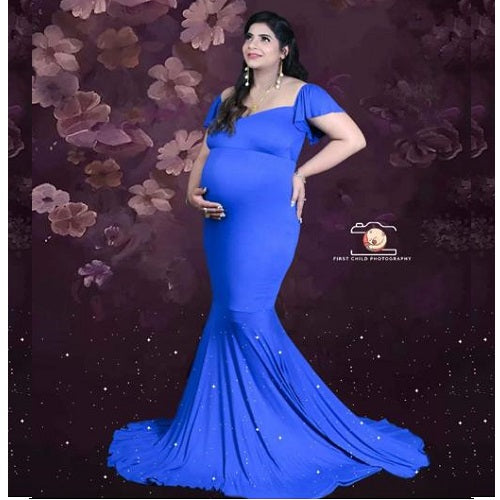 G248, Royal Blue Maternity Shoot Baby Shower Trail Lycra Fit Gown, Siz Style Icon www.dressrent.in G248, Royal Blue Maternity Shoot Baby Shower Trail Lycra Fit Gown, Siz Style Icon www.dressrent.in
