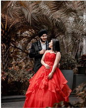 Load image into Gallery viewer, G230, Red Tub Top Ball Gown, Size (XS-30 to XL-40)