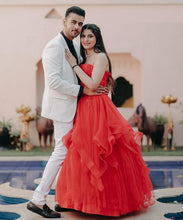 Load image into Gallery viewer, G230, Red Tub Top Ball Gown, Size (XS-30 to XL-40)