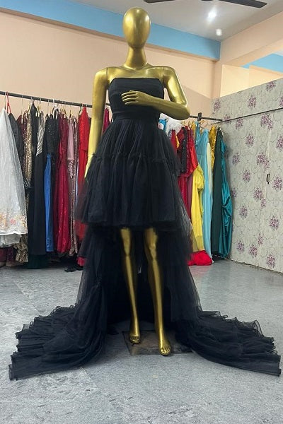 G1040,Black Front Short Long Back Maternity Shoot Trail Gown, Size - ( Style Icon www.dressrent.in G1040,Black Front Short Long Back Maternity Shoot Trail Gown, Size - ( Style Icon www.dressrent.in