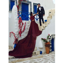 Load image into Gallery viewer, G92 (11), Dark Wine Satin Ball Gown, Size (XS-30 to XXXL-46),
